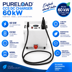 Mobile DC Ladestation | 60kW | CCS2 | 5 Meter | Schnell-Lader