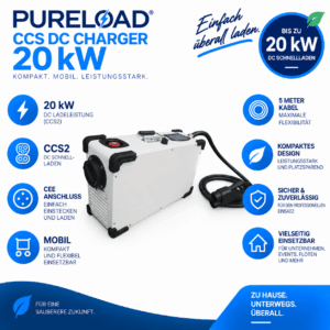 Mobile DC Ladestation | 20kW | CCS2 | 5 Meter | Schnell-Lader