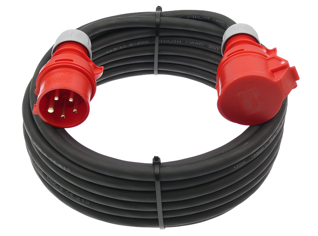 CEE Verlängerungskabel | 32A | 22kW | 3-Phasig | 5-Polig | 2–50 m – Bild 2