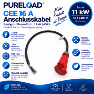 Freier Anschluss zu CEE 16A 5Polig | Adapter | 16A 11kW