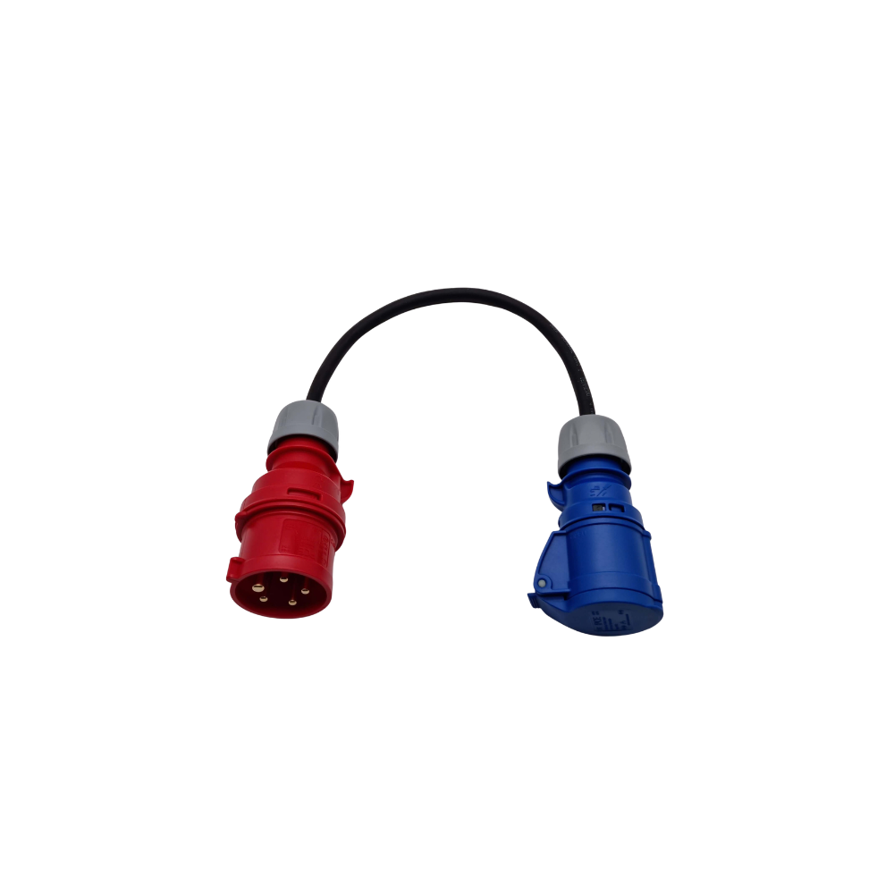 CEE 16A 5Polig zu CEE 16A 3Polig | Adapter | 16A 3,6kW – Bild 2