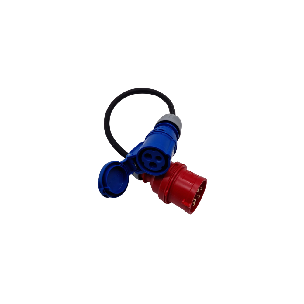 CEE 16A 5Polig zu CEE 16A 3Polig | Adapter | 16A 3,6kW – Bild 3