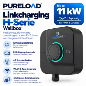 PURELOAD Smart | Wallbox | 11 kW | Typ 2 | WLAN, 4G, RFID & PV-Überschussladen