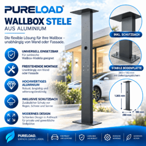 Standfuß | Stele | Ladesäule | Aluminium | Universell nutzbar | Anthrazit