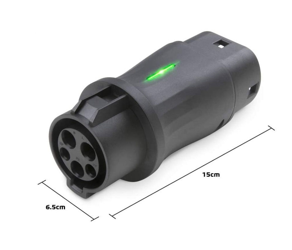 Typ1 zu Typ2 EV-Adapter | 32A | 7,2kW | 1-Phasig | inkl. Transporttasche – Bild 3