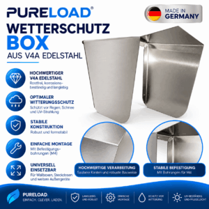 Schutzbox für Wallboxen | Wetterschutz | V4A Edelstahl | versch. Größen | Made in Germany